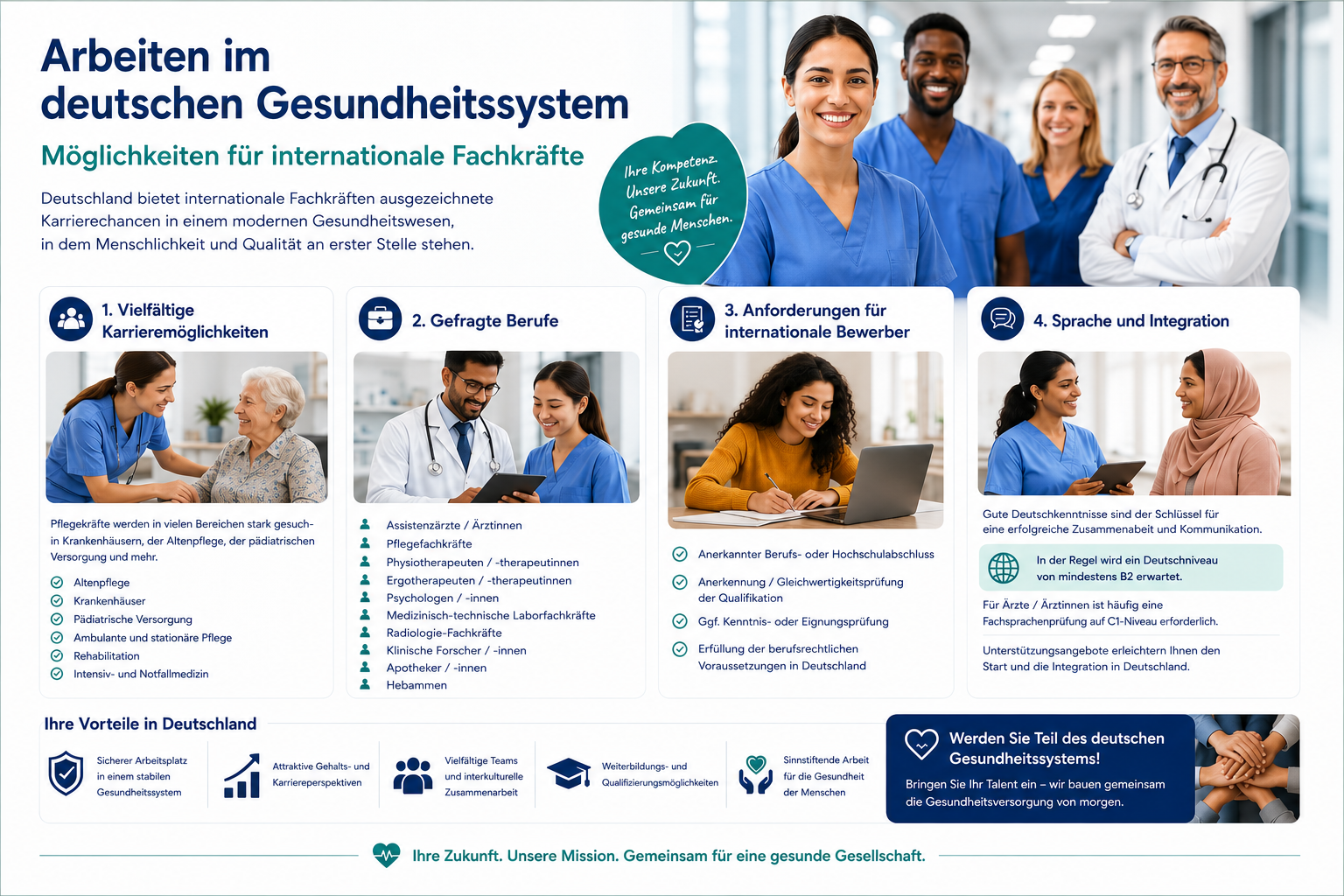 Arbeiten im deutschen Gesundheitssystem – Möglichkeiten für internationale Fachkräfte